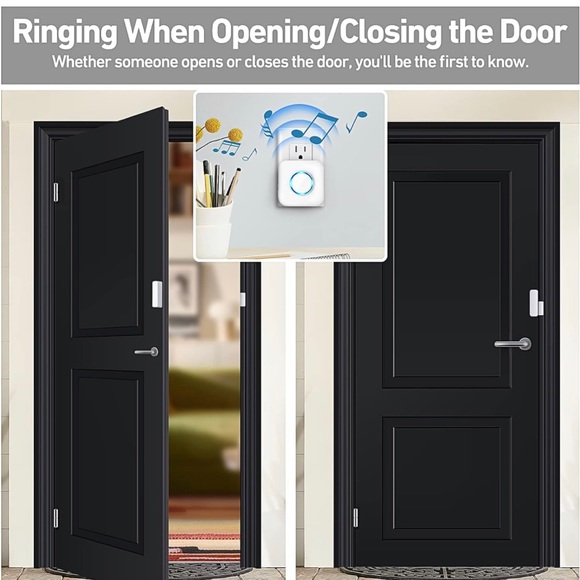 Door🚪Chime, Satisure Wireless Door🚪Open Contact Sensor Alarm🚨Chime 600 FT - Picture 4 of 8